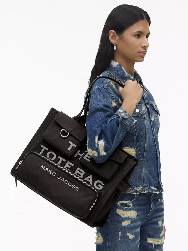 The Cargo Canvas Large Black Tote Bag