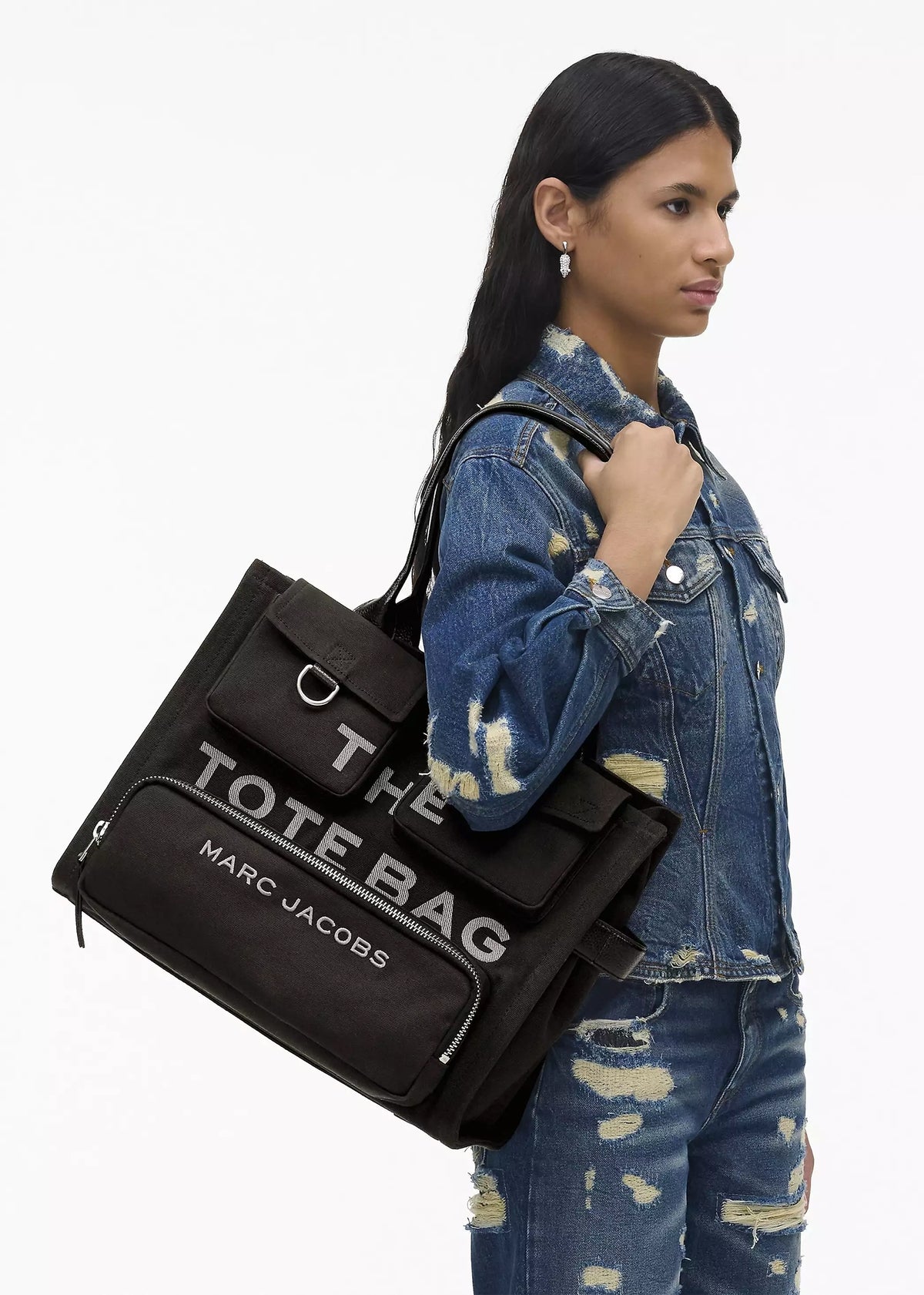 The Cargo Canvas Large Black Tote Bag