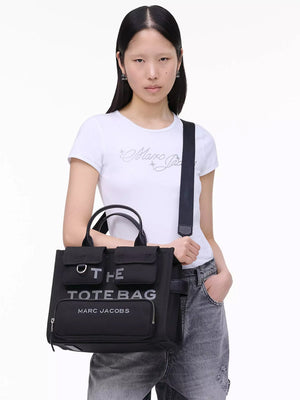 The Cargo Canvas Medium Black Tote Bag