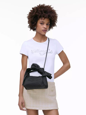 The Bow Nylon Mini Black Sack Bag