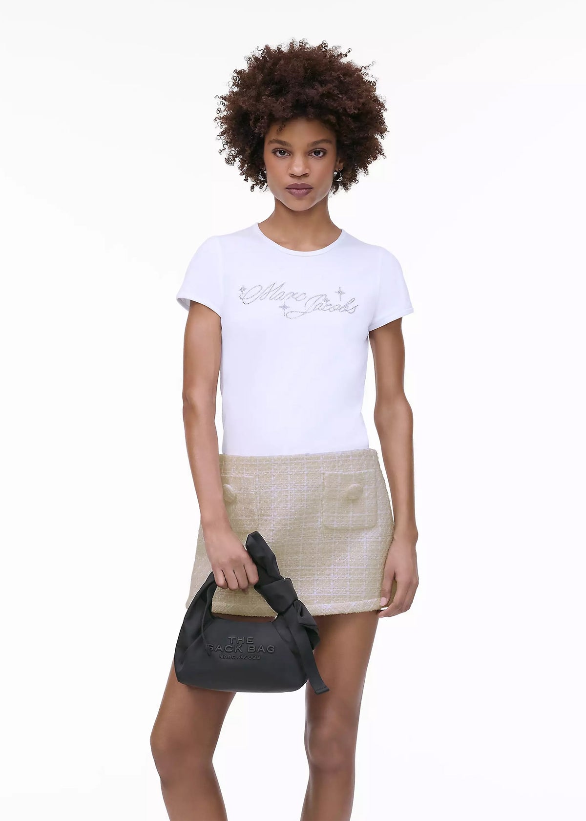 The Bow Nylon Mini Black Sack Bag