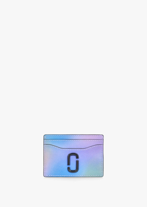 The Airbrush Utility Blue Multi Leather Card Case