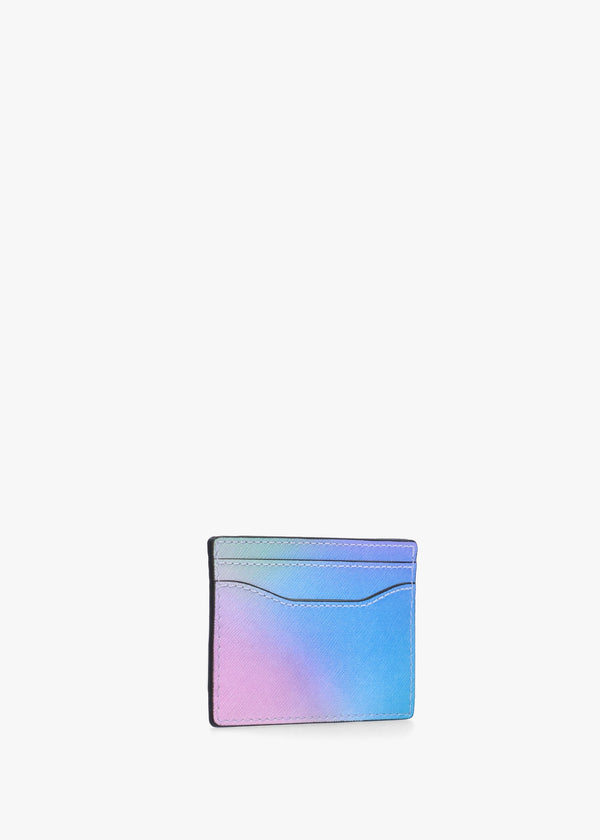 The Airbrush Utility Blue Multi Leather Card Case