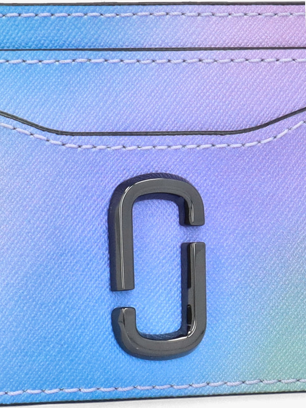 The Airbrush Utility Blue Multi Leather Card Case