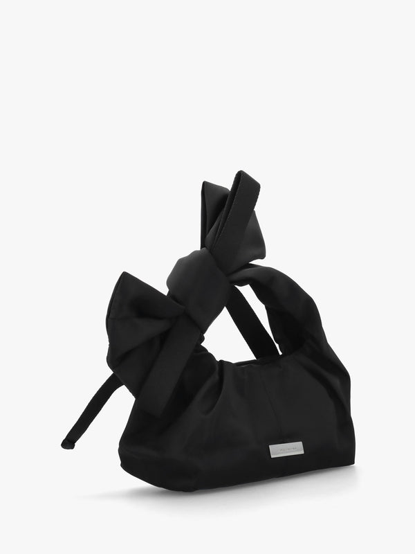 The Bow Nylon Mini Black Sack Bag
