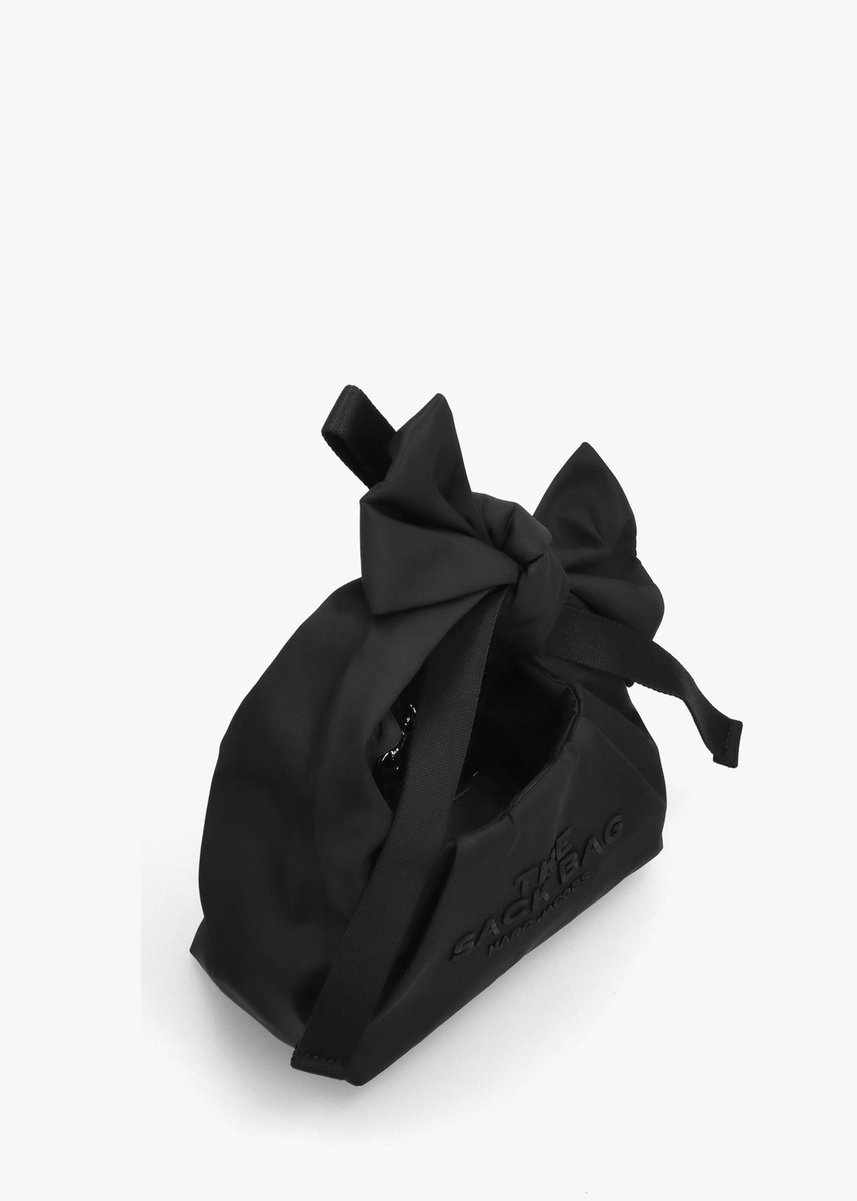 The Bow Nylon Mini Black Sack Bag