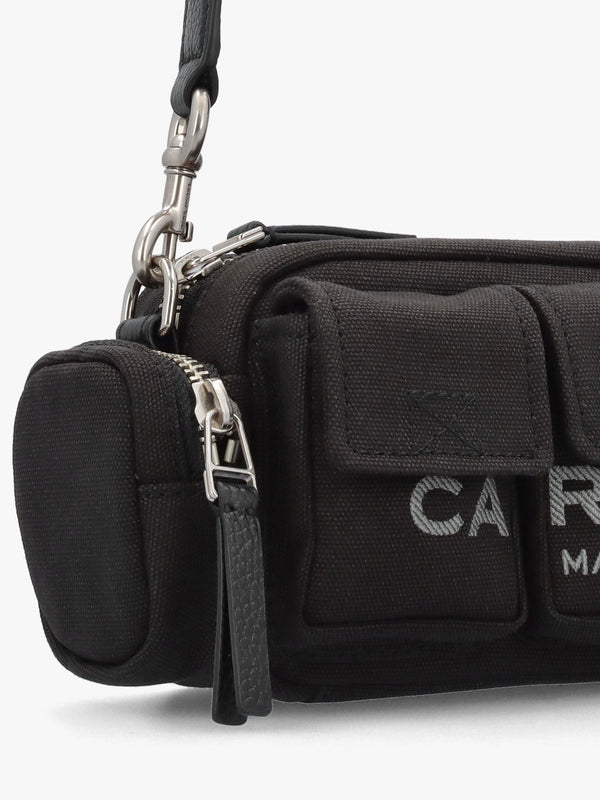 The Cargo Canvas Black Shoulder Bag