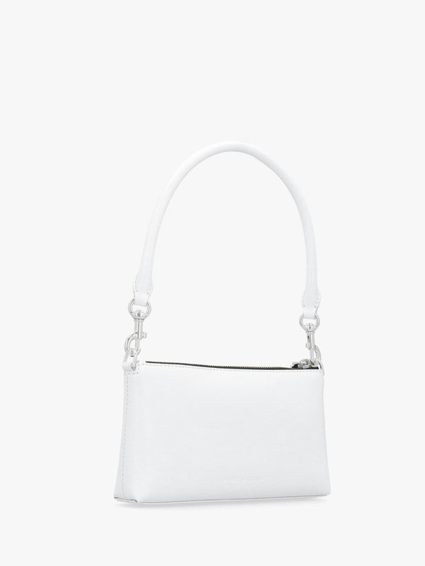 The Snapshot DTM Convertible White Leather Shoulder Bag