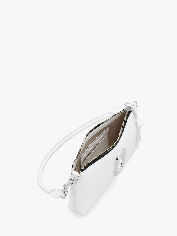 The Snapshot DTM Convertible White Leather Shoulder Bag