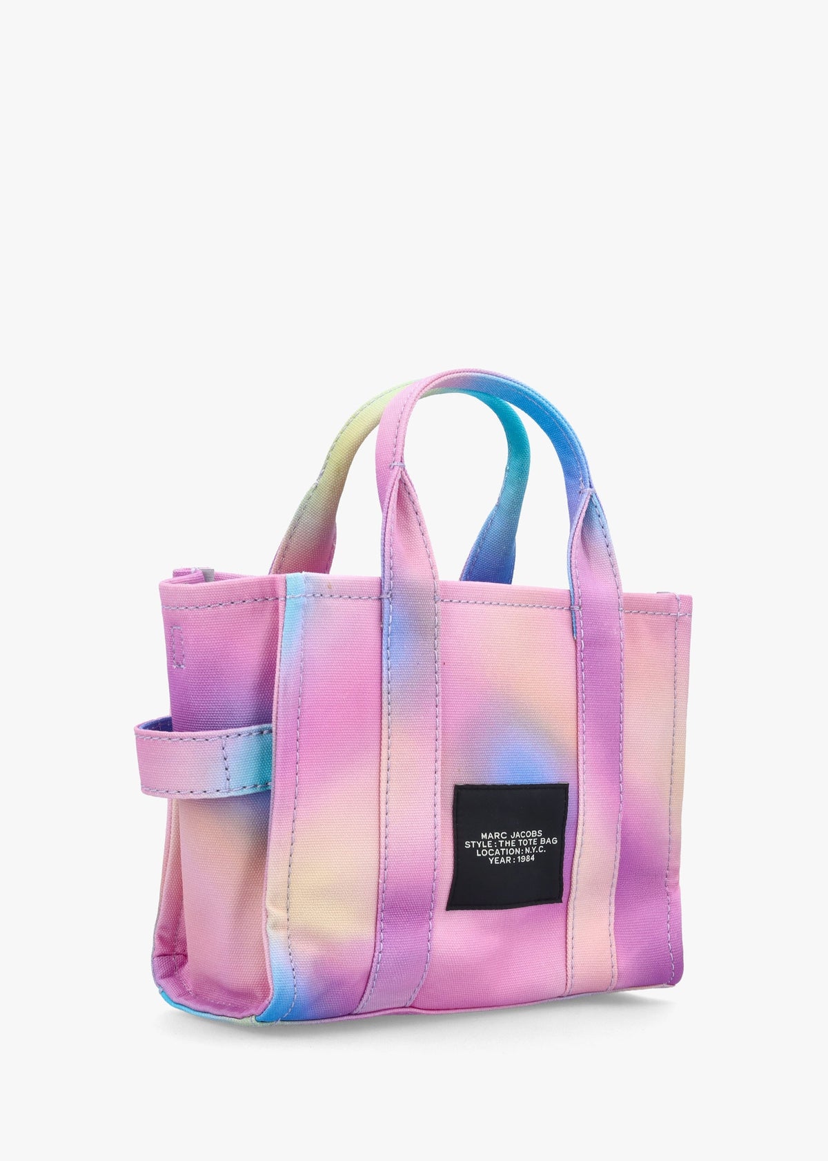 The Airbrush Canvas Small Blue Multi Tote Bag