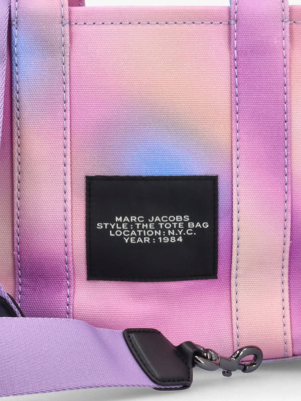 The Airbrush Canvas Small Blue Multi Tote Bag