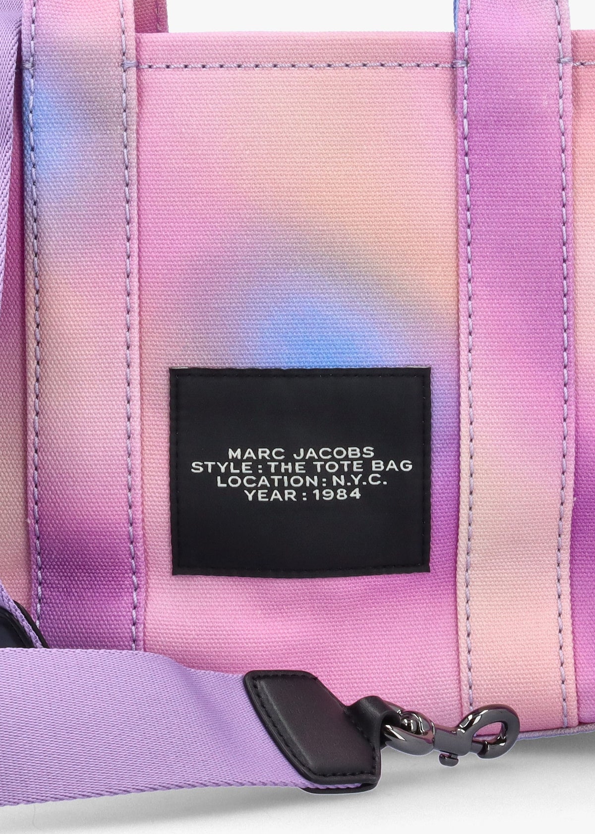 The Airbrush Canvas Small Blue Multi Tote Bag