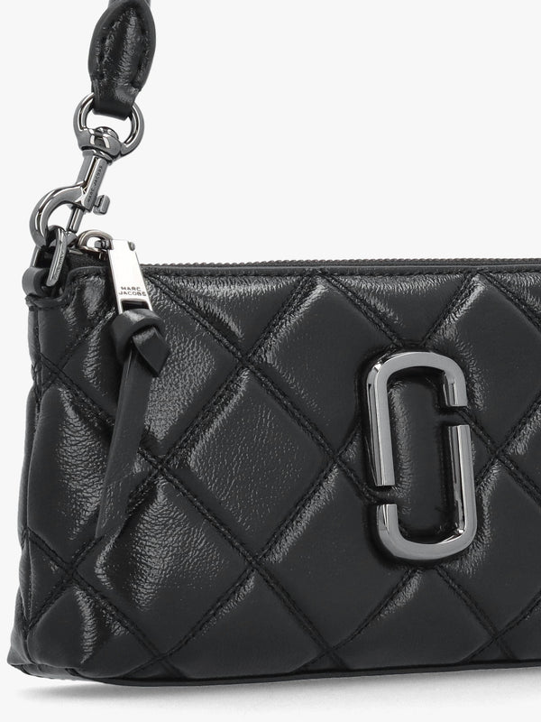 The Quilted Snapshot Convertible Black Leather Shoulder Bag