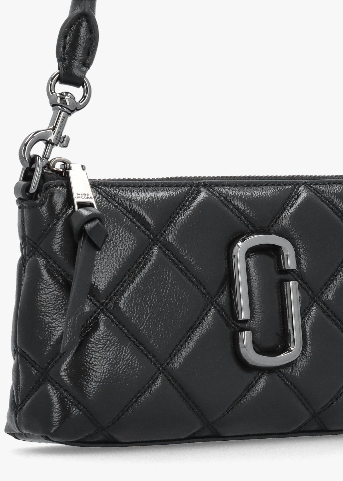 The Quilted Snapshot Convertible Black Leather Shoulder Bag