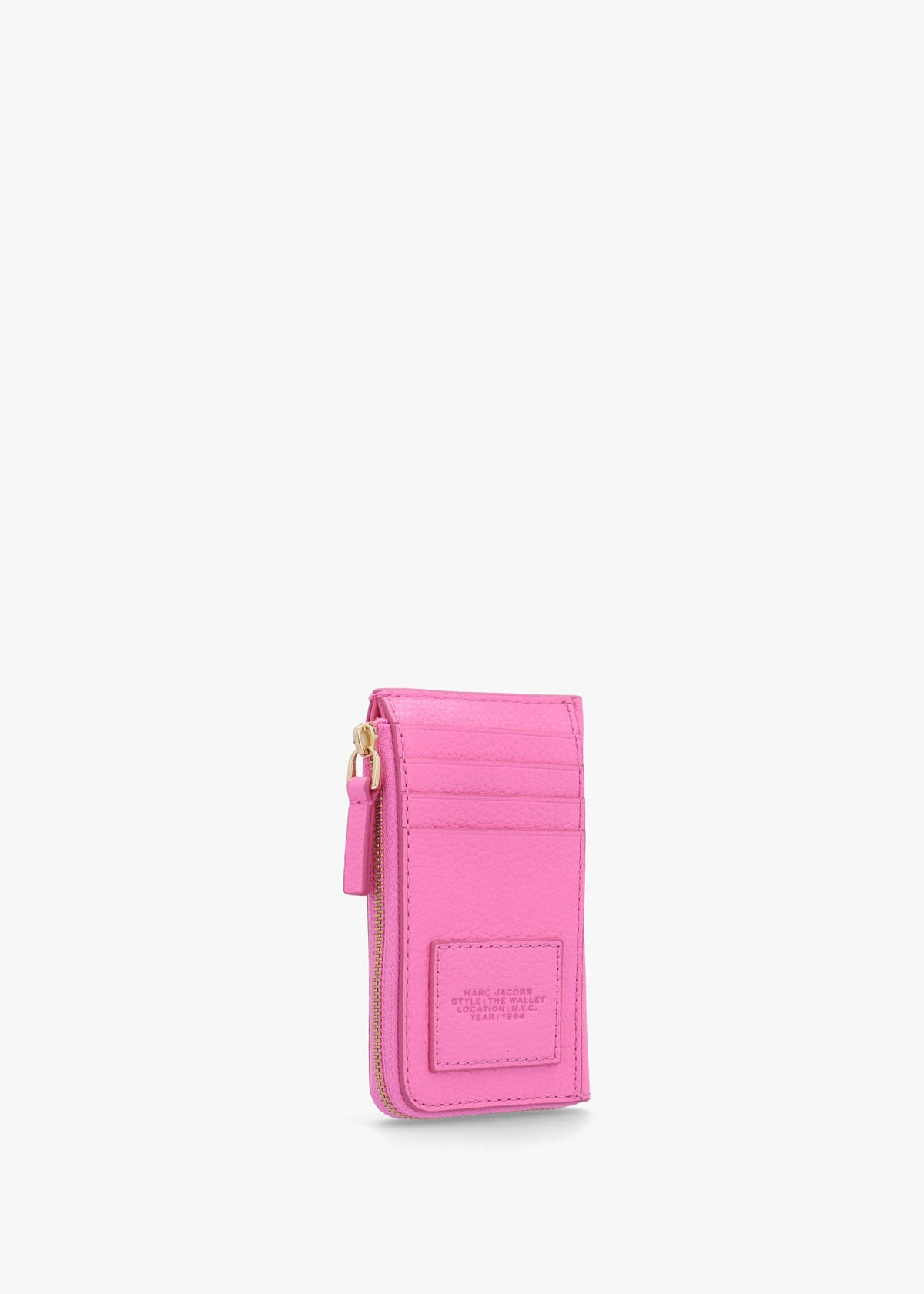 The Leather Top Zip Bow Pink Multi Wallet