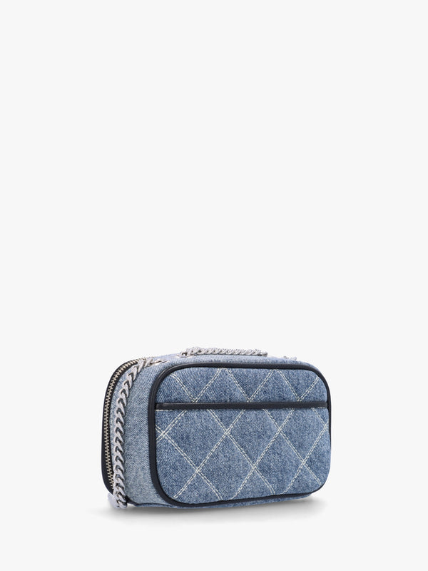 The Quilted Softshot Light Wash Indigo Denim Cross-Body Bag