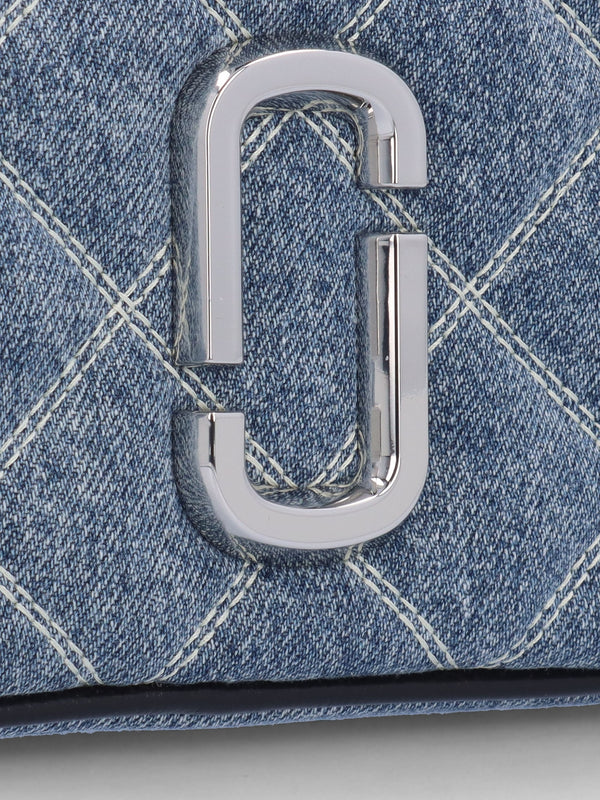 The Quilted Softshot Light Wash Indigo Denim Cross-Body Bag
