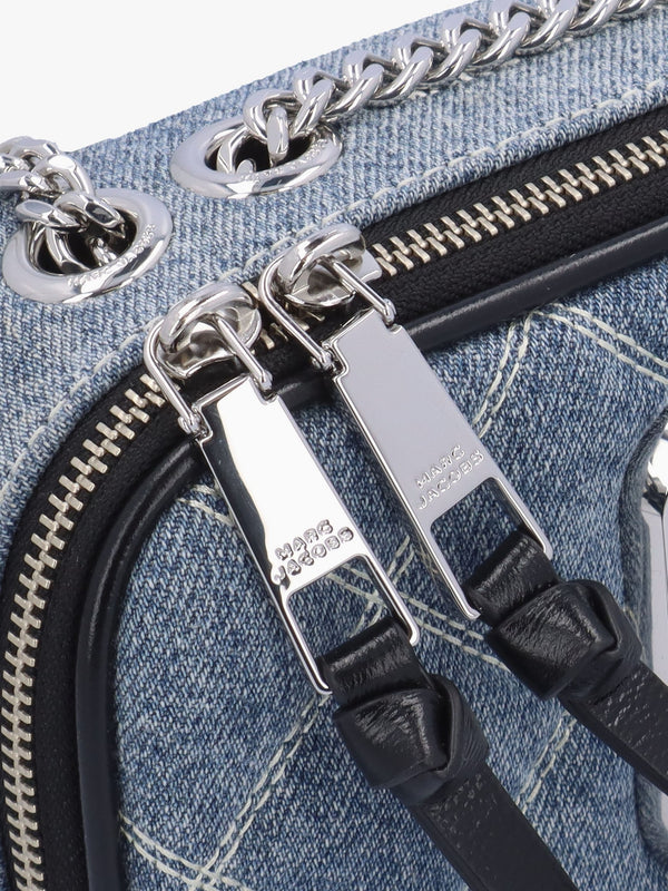 The Quilted Softshot Light Wash Indigo Denim Cross-Body Bag