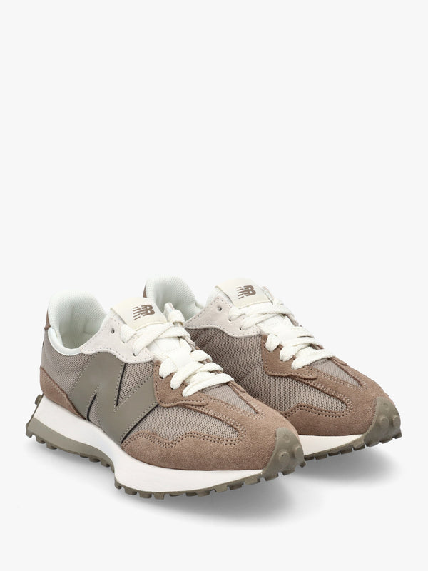 Women’s 327 Taupe Suede & Mesh Trainers