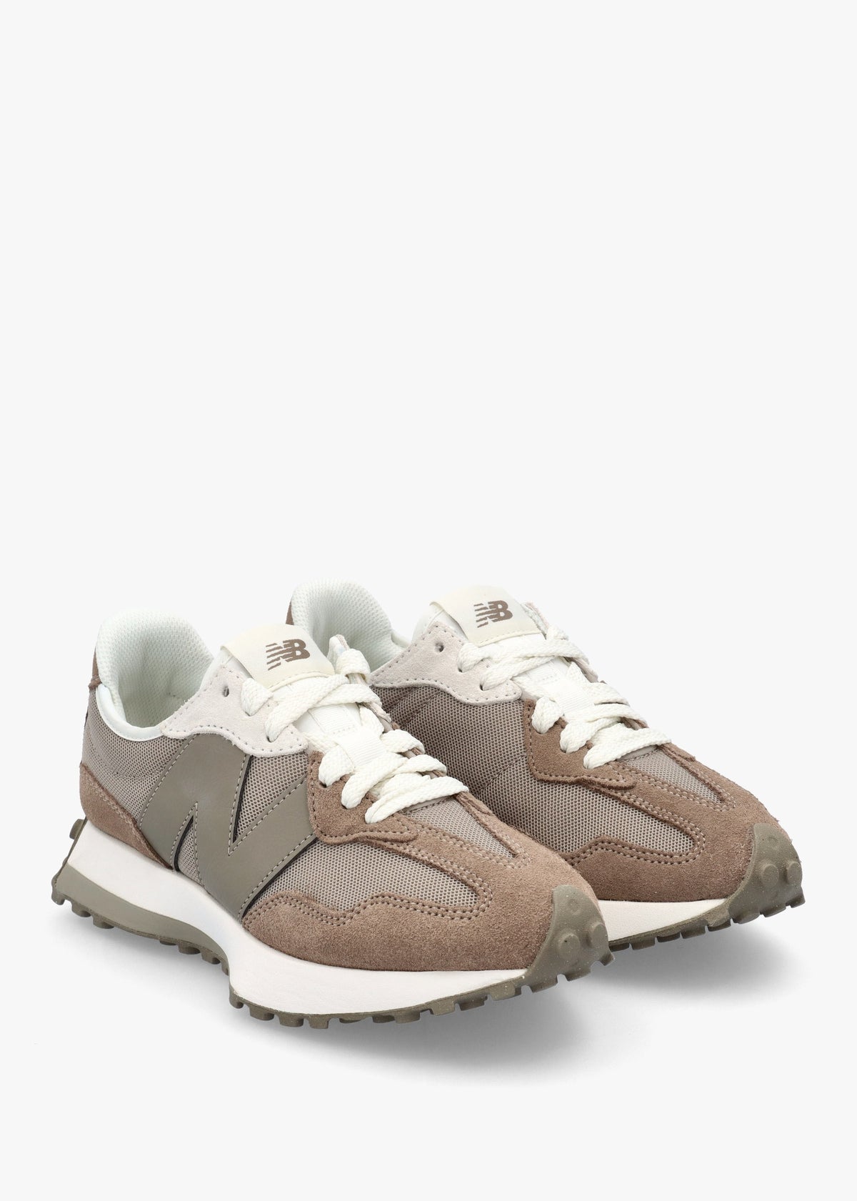 Women’s 327 Taupe Suede & Mesh Trainers