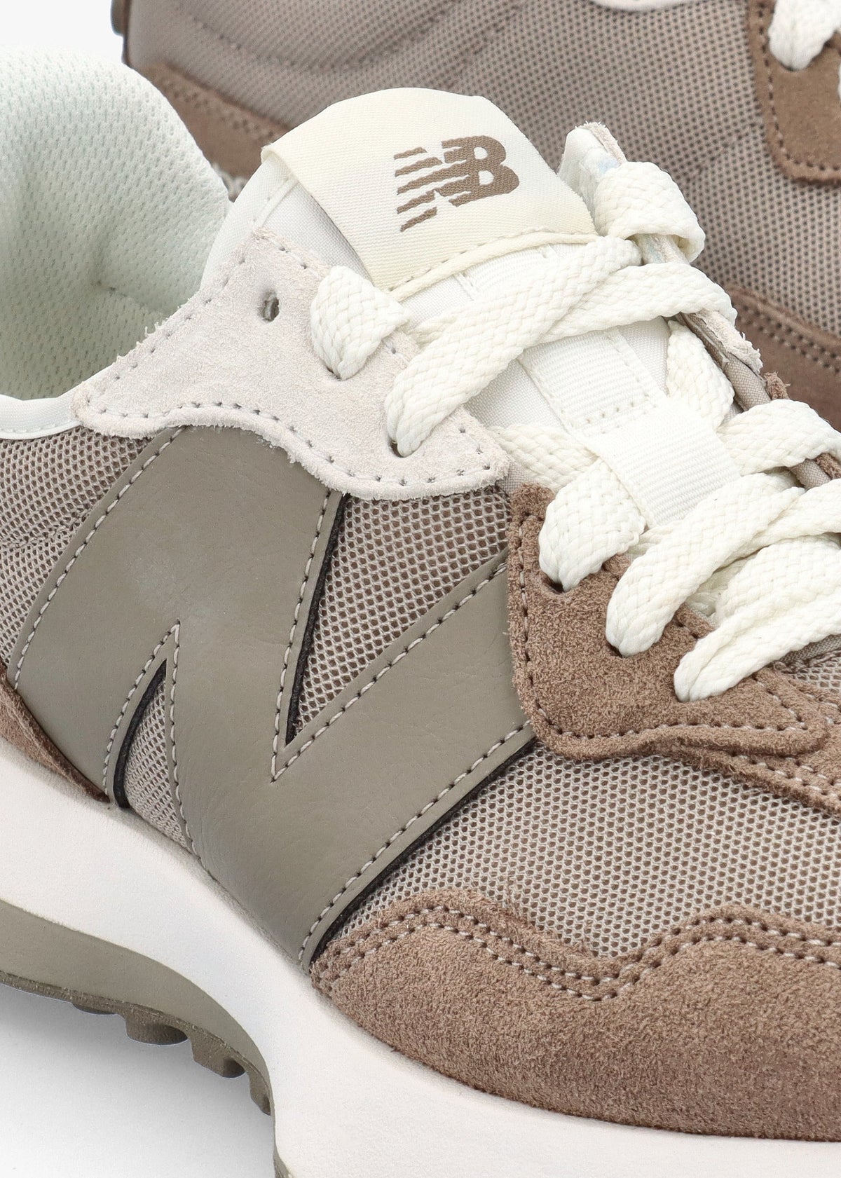 Women’s 327 Taupe Suede & Mesh Trainers