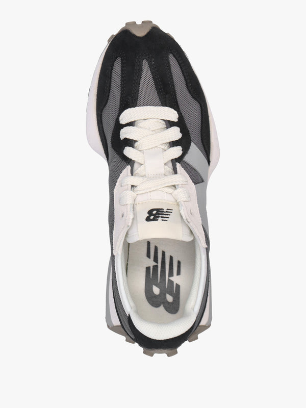 Unisex 327 Black & Grey Suede & Mesh Trainers