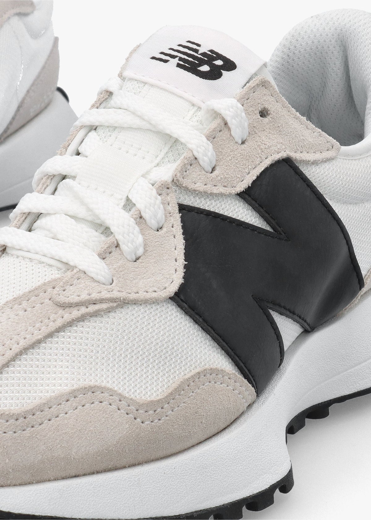 Women’s 327 White Black Suede & Mesh Trainers