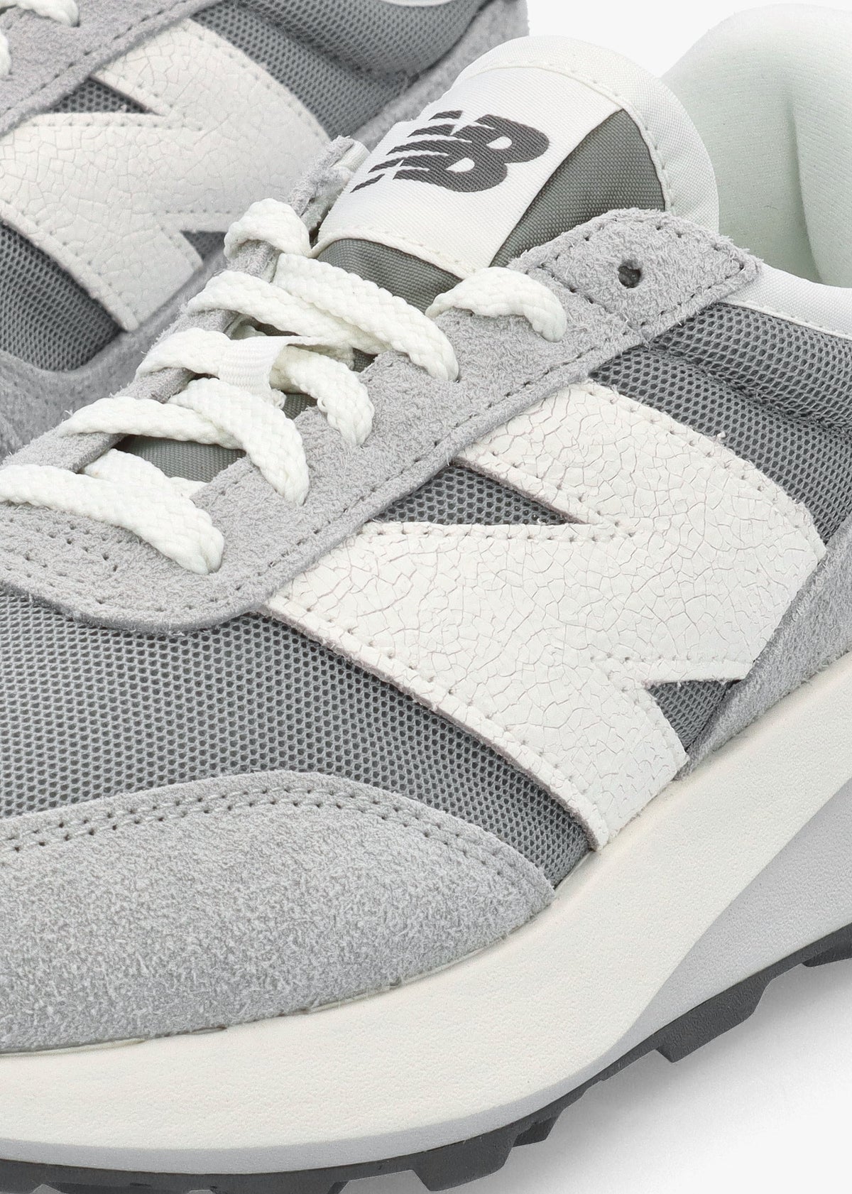 Women's 370 Grey Suede & Mesh Trainers