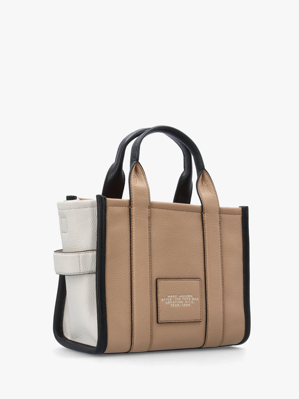 The Colourblock Small Camel Multi Leather Tote Bag