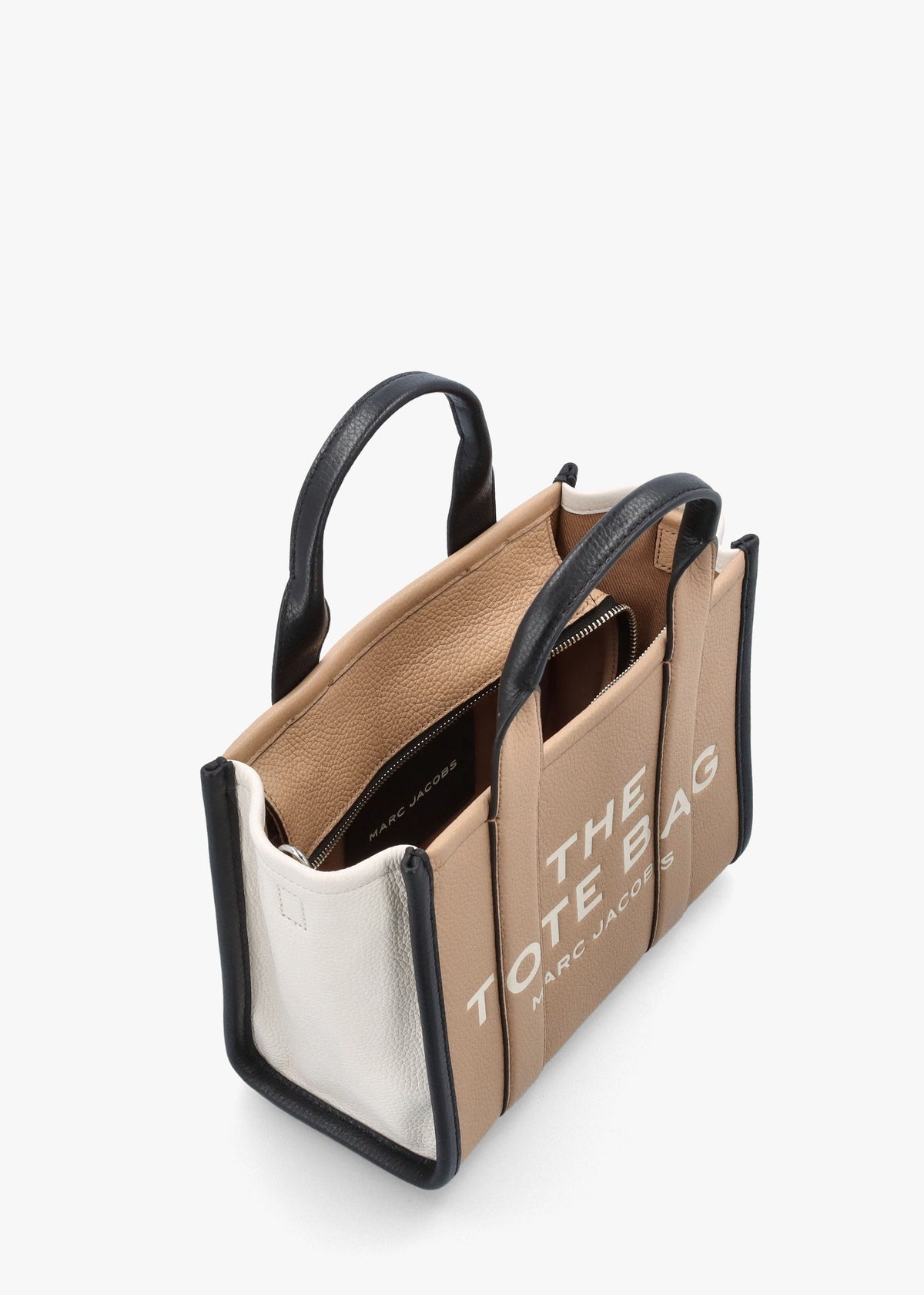 The Colourblock Small Camel Multi Leather Tote Bag
