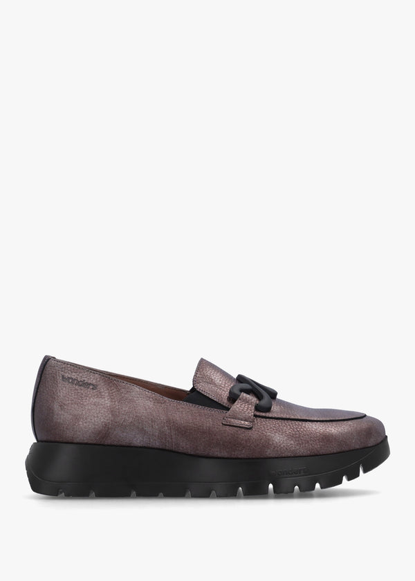 Odisei 94 Pewter Leather Loafers