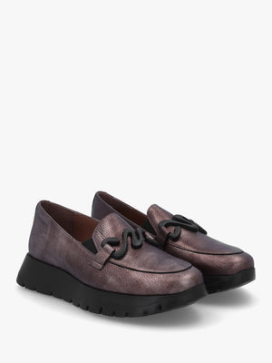 Odisei 94 Pewter Leather Loafers