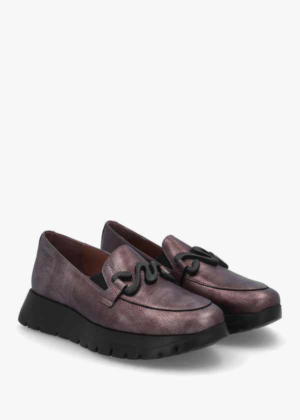 Odisei 94 Pewter Leather Loafers