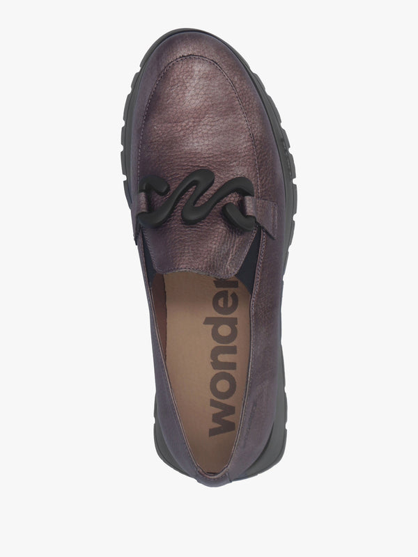 Odisei 94 Pewter Leather Loafers
