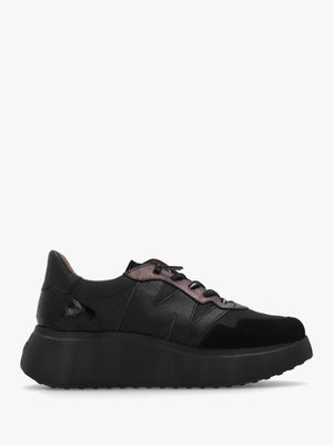 Roma 31 Black Mixed Textile Chunky Trainers