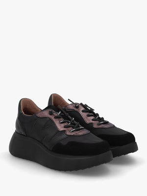 Roma 31 Black Mixed Textile Chunky Trainers