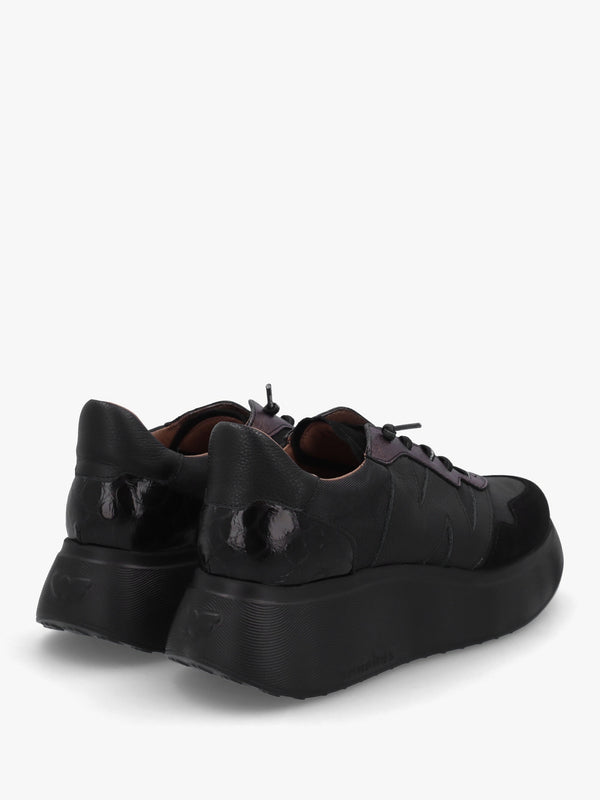 Roma 31 Black Mixed Textile Chunky Trainers