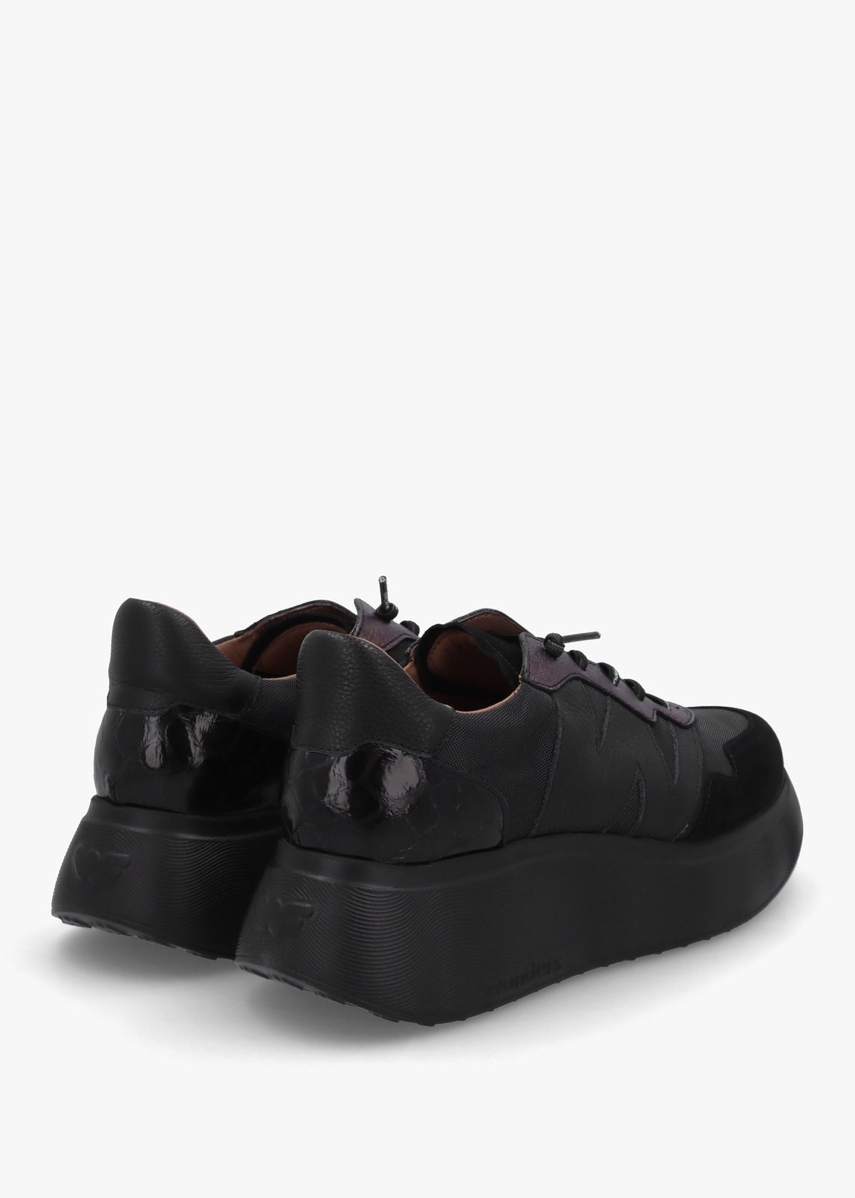 Roma 31 Black Mixed Textile Chunky Trainers
