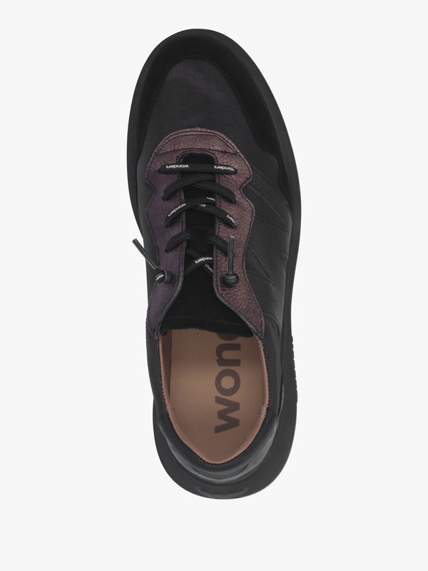Roma 31 Black Mixed Textile Chunky Trainers