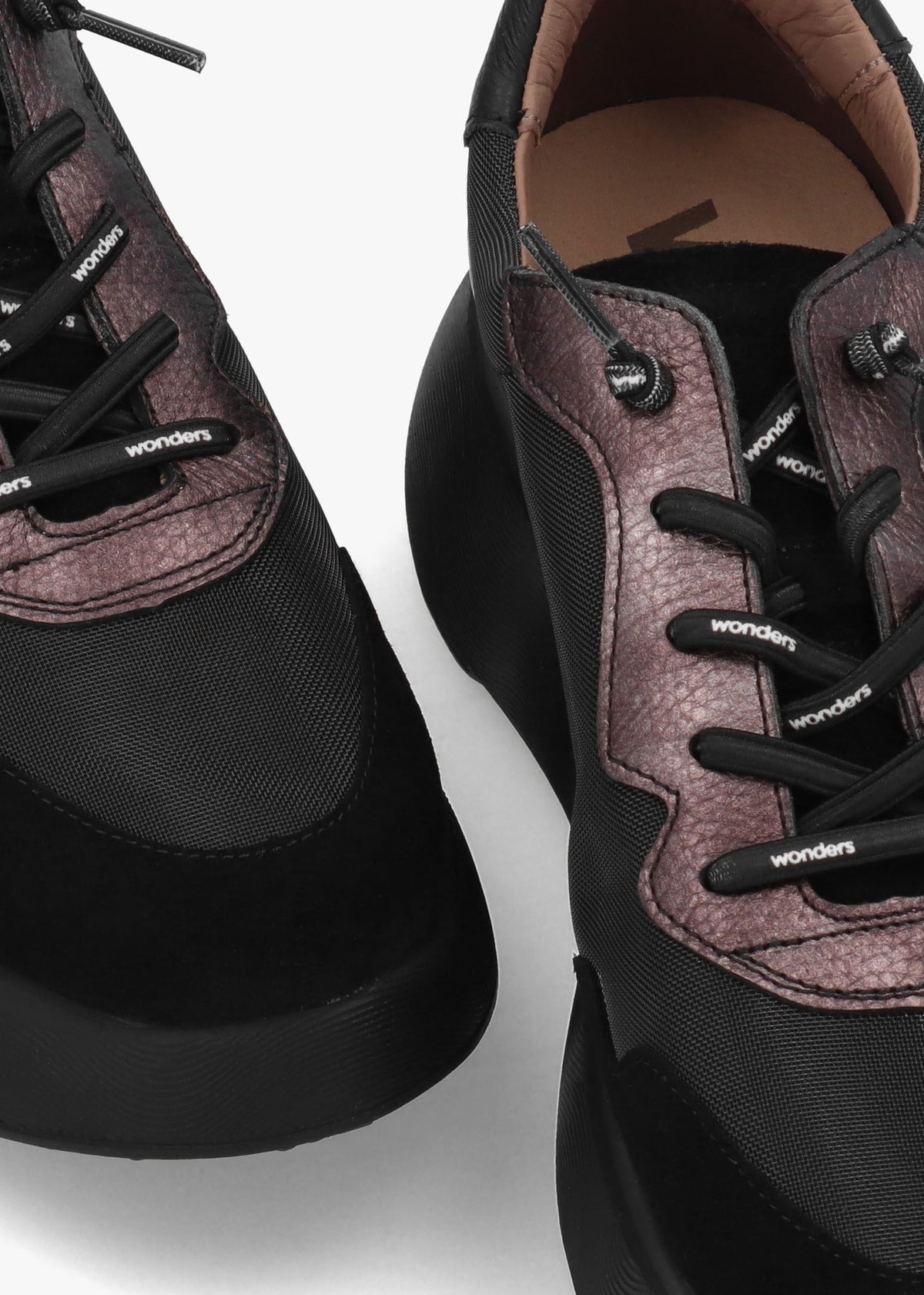 Roma 31 Black Mixed Textile Chunky Trainers