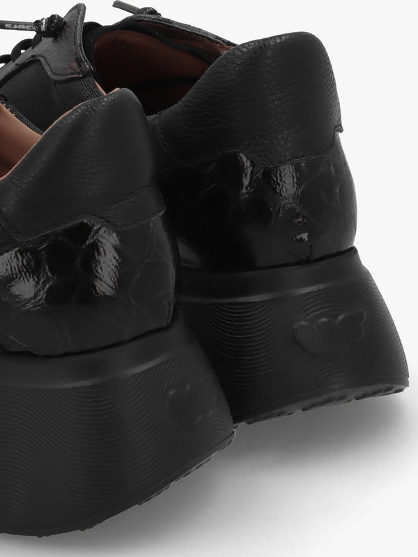 Roma 31 Black Mixed Textile Chunky Trainers