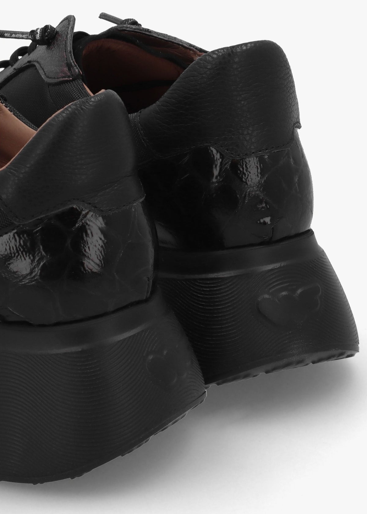 Roma 31 Black Mixed Textile Chunky Trainers