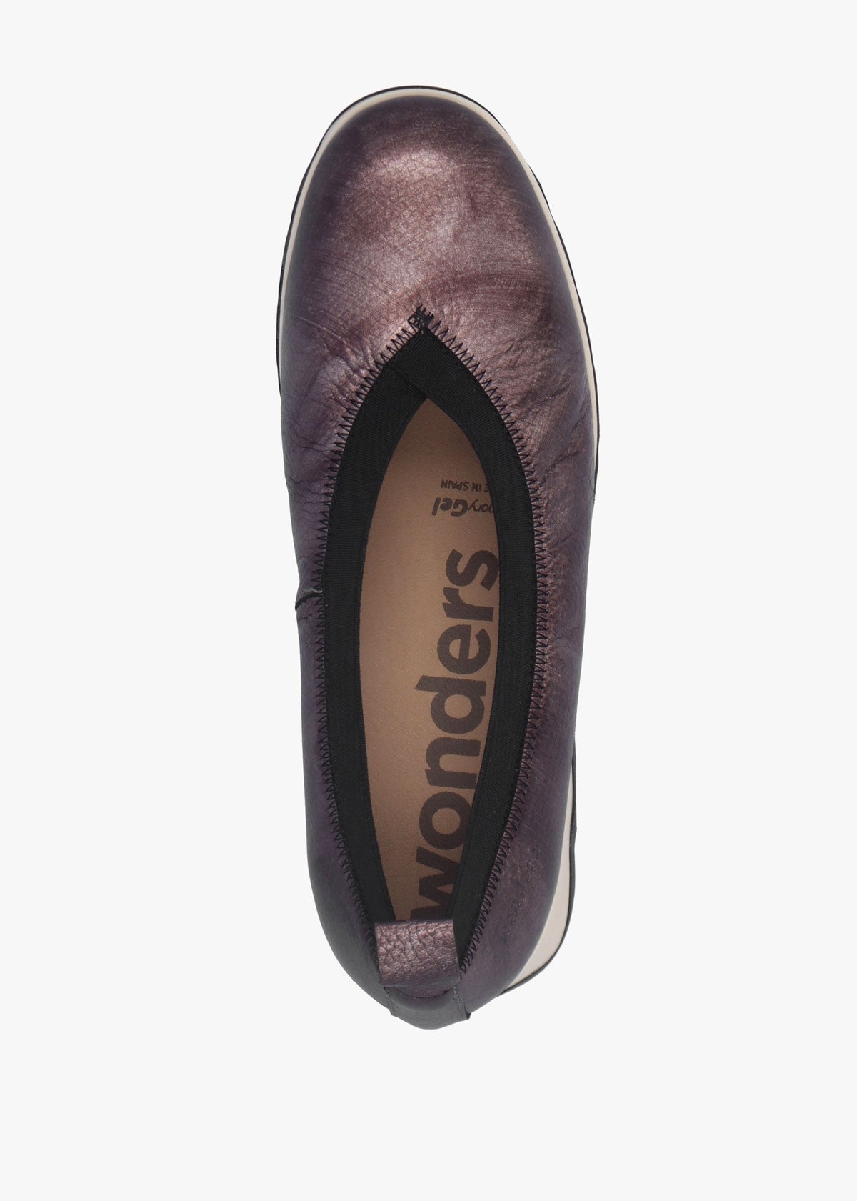 Simon 10 Pewter Leather Wedge Shoes