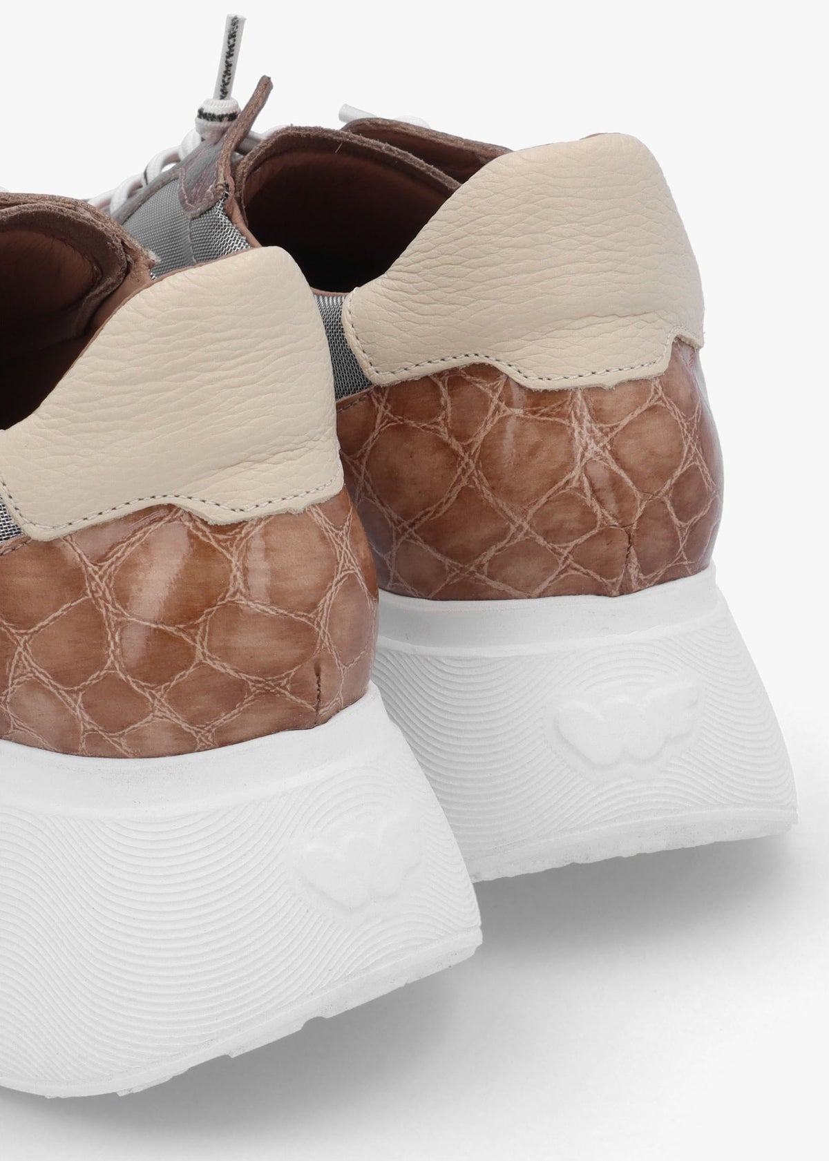 Roma 31 Taupe Mixed Textile Chunky Trainers