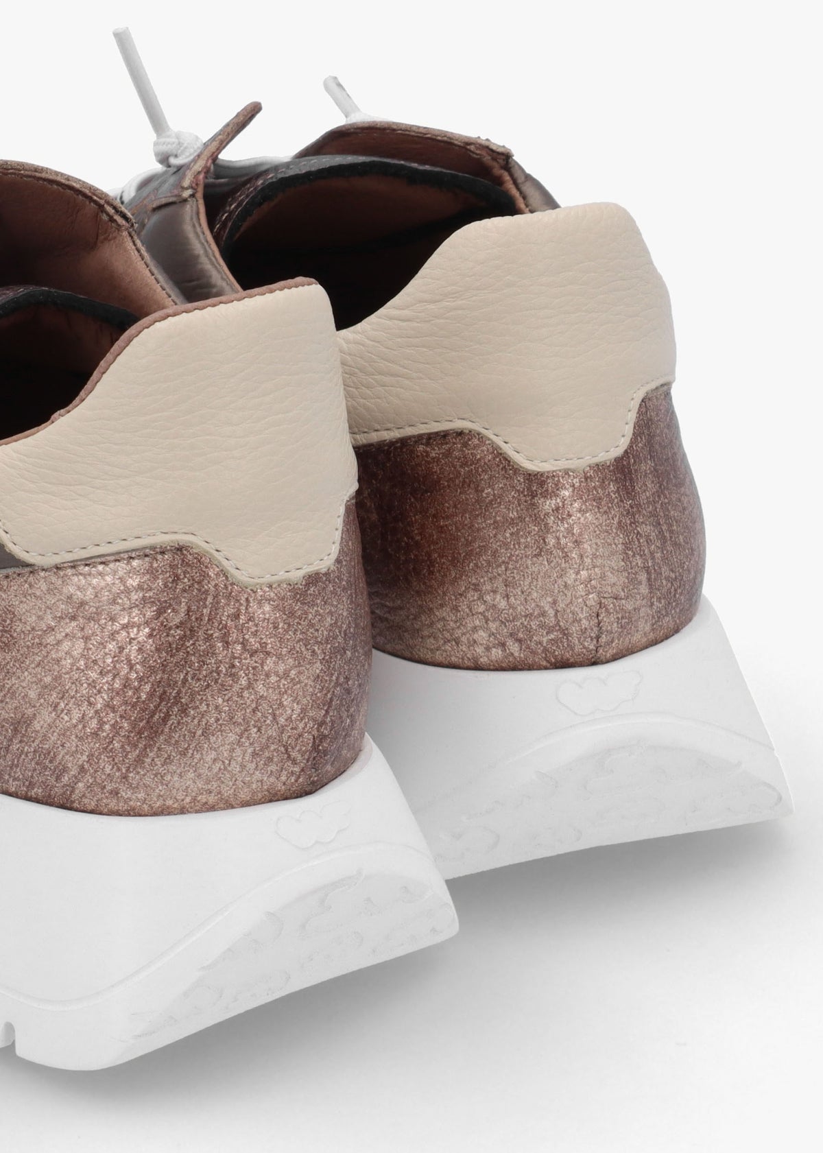 Odisei 91 Bronze Metallic Leather & Nylon Trainers