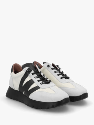 Odisei 76 White Leather Trainers