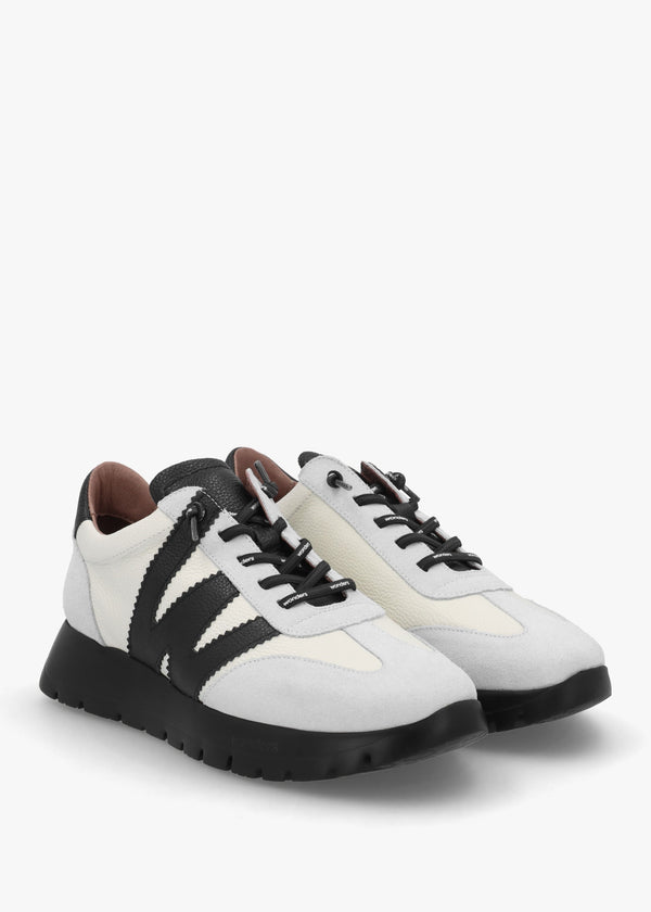 Odisei 76 White Leather Trainers
