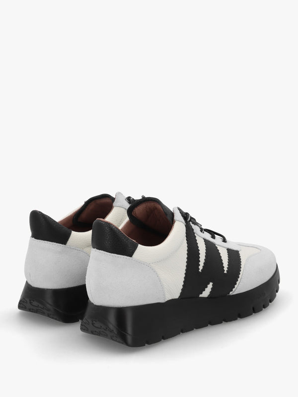 Odisei 76 White Leather Trainers