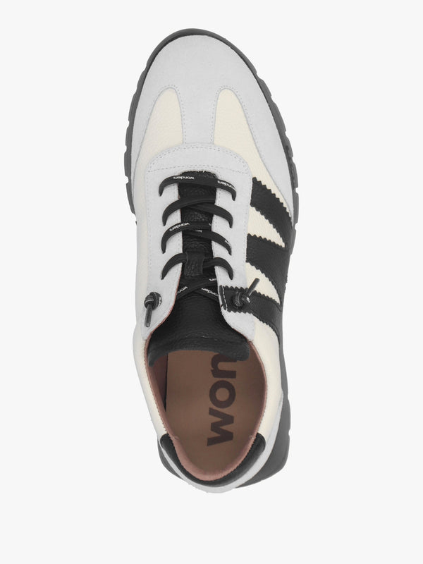 Odisei 76 White Leather Trainers
