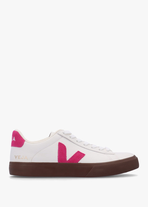 Campo Leather White Pink Bark Trainers
